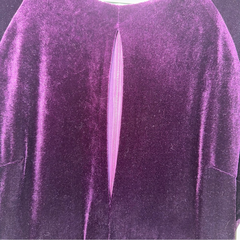 NWT! Lovers + Friends Nettie Velvet Purple Long Sleeve Mini Dress! - Picture 4 of 8